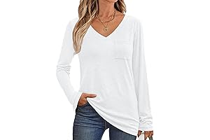 Women's V-Neck Long Sleeve Shirt