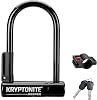 Kryptonite Keeper Mini-6 Bike U-Lock, Heavy Duty Anti-Theft Bicycle U Lock Sold Secure Silver, 12mm Shackle with Mounting Bracket and Keys for Bike, Motorcycle, Scooter, Bicycle, Door, Gate, Fence