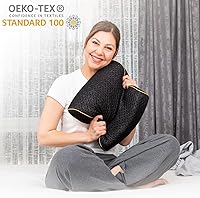 Vista 7 de alkamto Almohada de espuma viscoelástica cómoda para viajes y campamentos, bolsa portátil fácil de llevar, funda de almohada con regulación