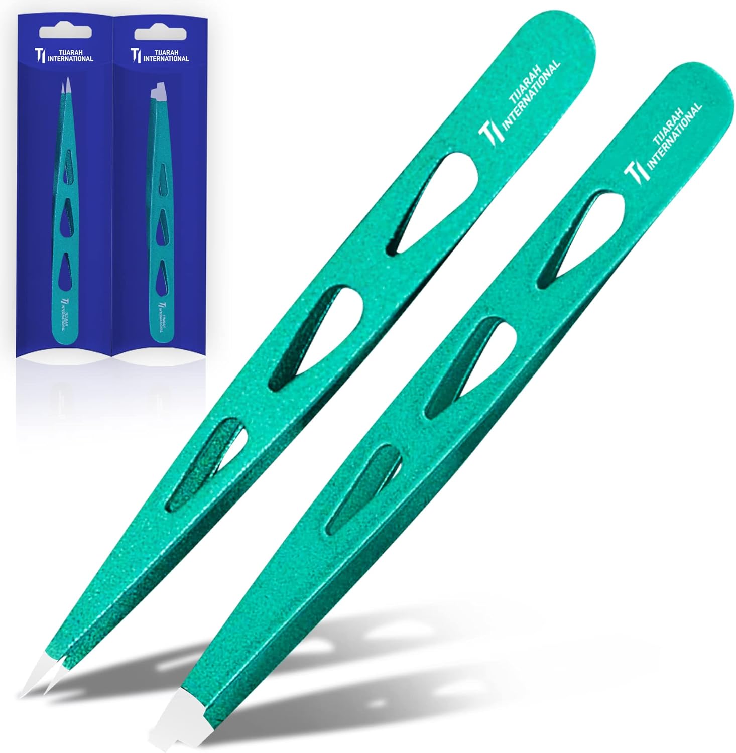 Professional Eyebrow Tweezers Set Slanted and Pointed Tips for Expert Eyebrow