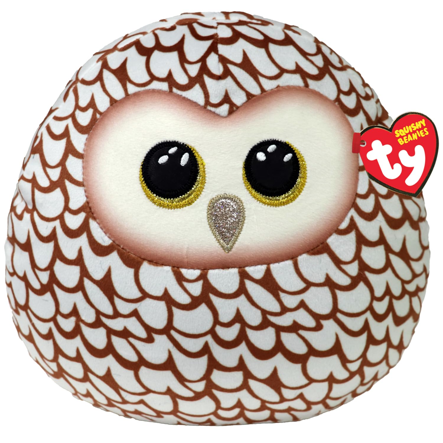 TY Whoolie Owl Squish a Boo 14 Inches - Squishy Beanies for Kids, Baby Soft Plush Toys - Collectible Cuddly Stuffed Teddy
