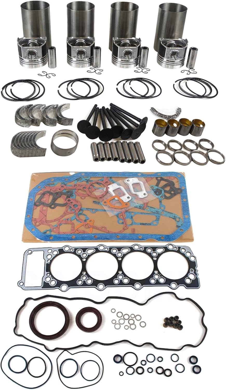 Overhaul Rebuild Kit Compatible for Mitsubishi 4M40 4M40T Engine Pajero 2.8TD Montero 2.8TD Pajero L200 (Piston Type B ME201780)
