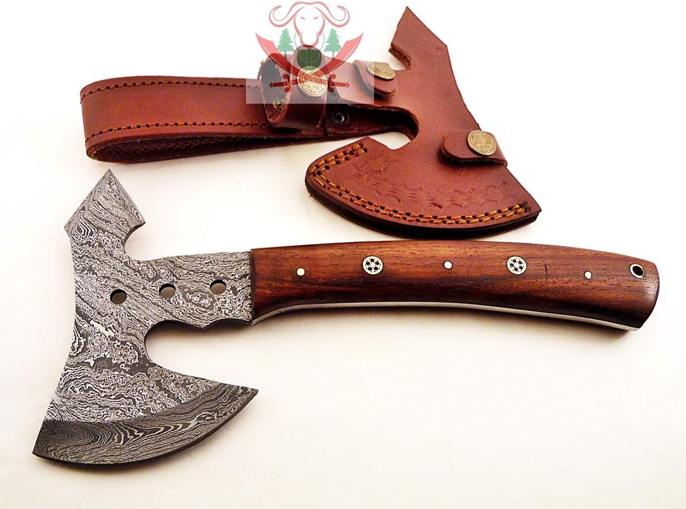 Custom Made Damascus Steel Hunting Axe/Throwing Hatchets Smart Axe FBA-0001, 0004 and 0005