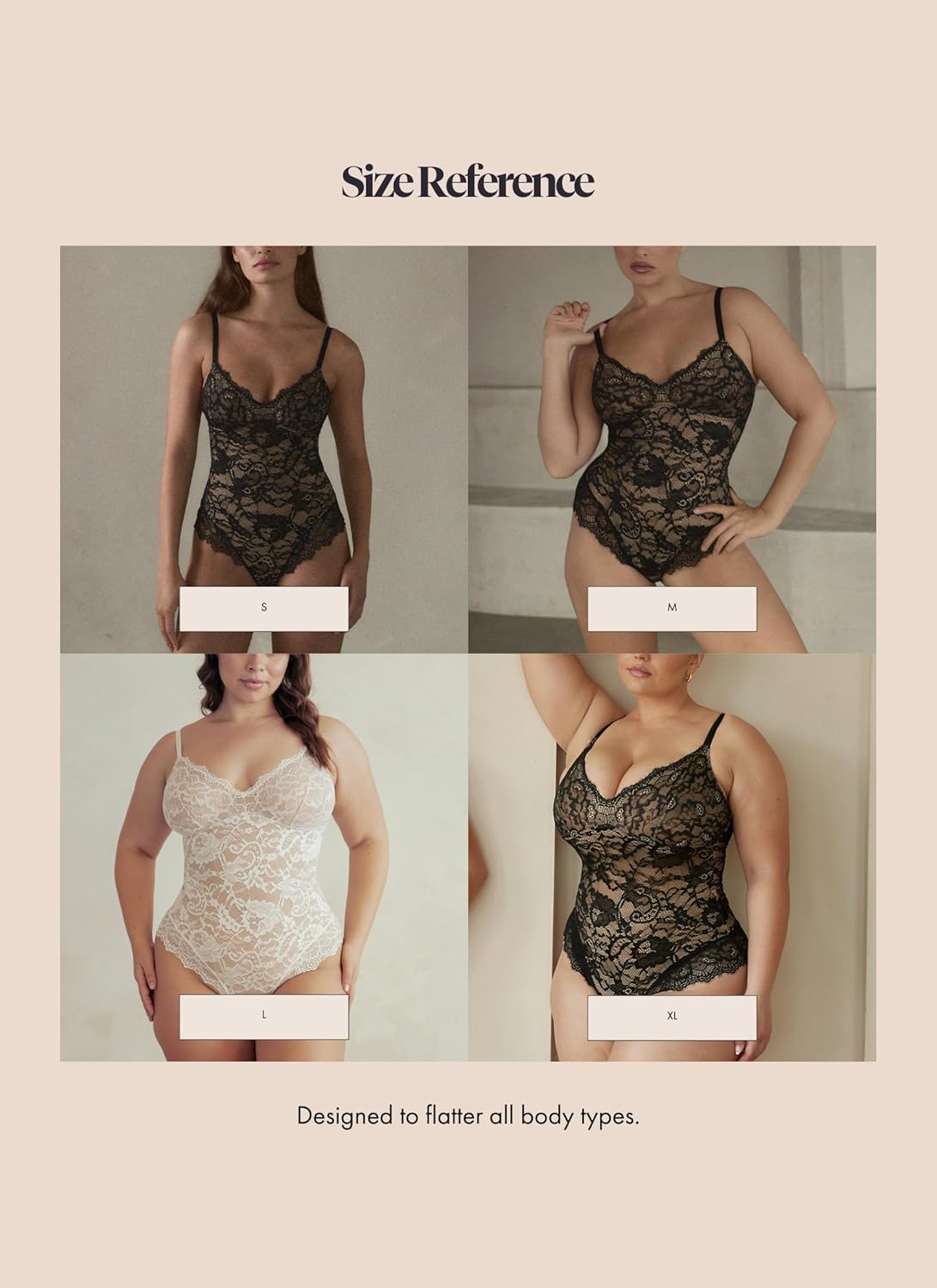 Pinsy Shapewear Shaping Lace Bodysuit with Tummy Control, Compression, Built-in Bra - Image 5