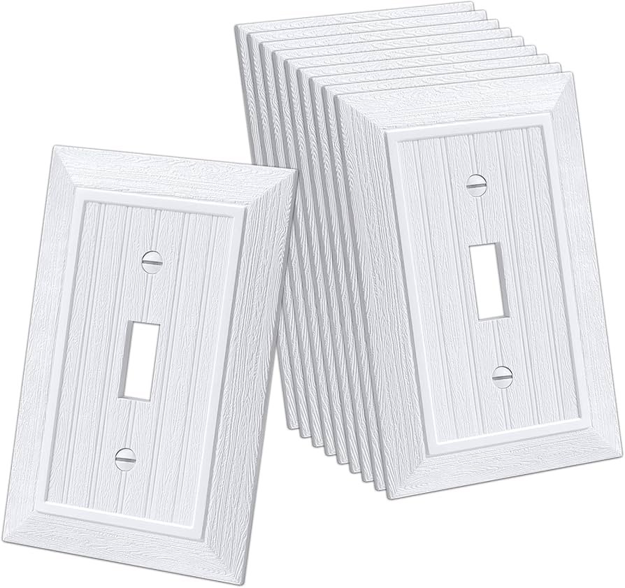 Placa De Pared Para Interruptor De Luz De Palanca Doble De Cono De Pino (palanca Doble, Negro