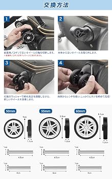 Amazon.co.jp: PLEAVIT スーツケース ダブルキャスター 交換用 車輪