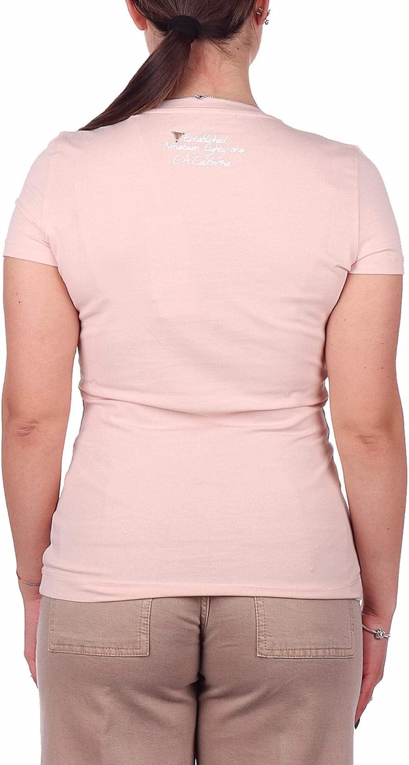 Guess Womens Eco Short Sleeve Cheeta Logo Triangle Tee - Image 3