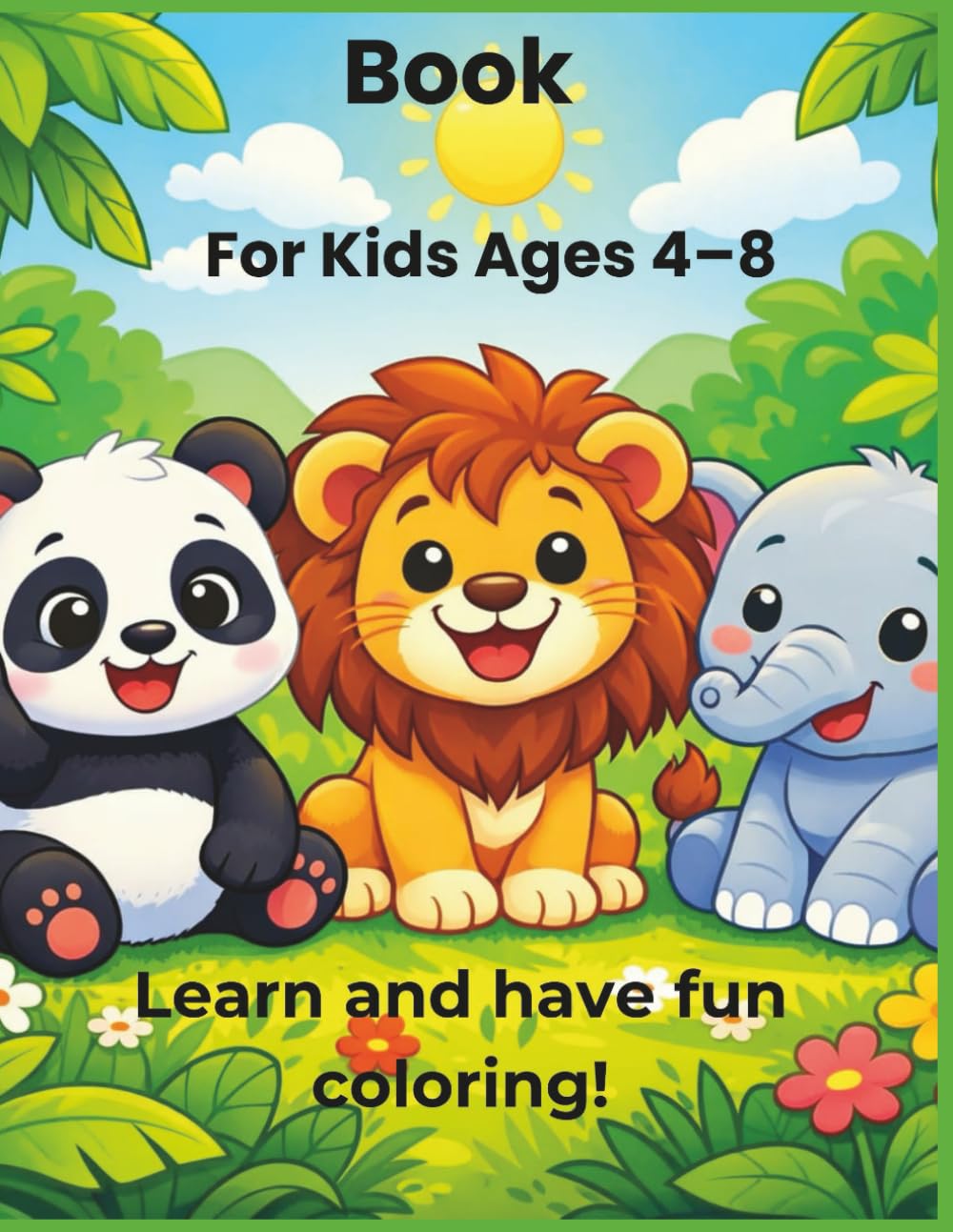 Animal Coloring Book for Kids (Ages 4–8): 32 Fun and Cute Animal Coloring Pages