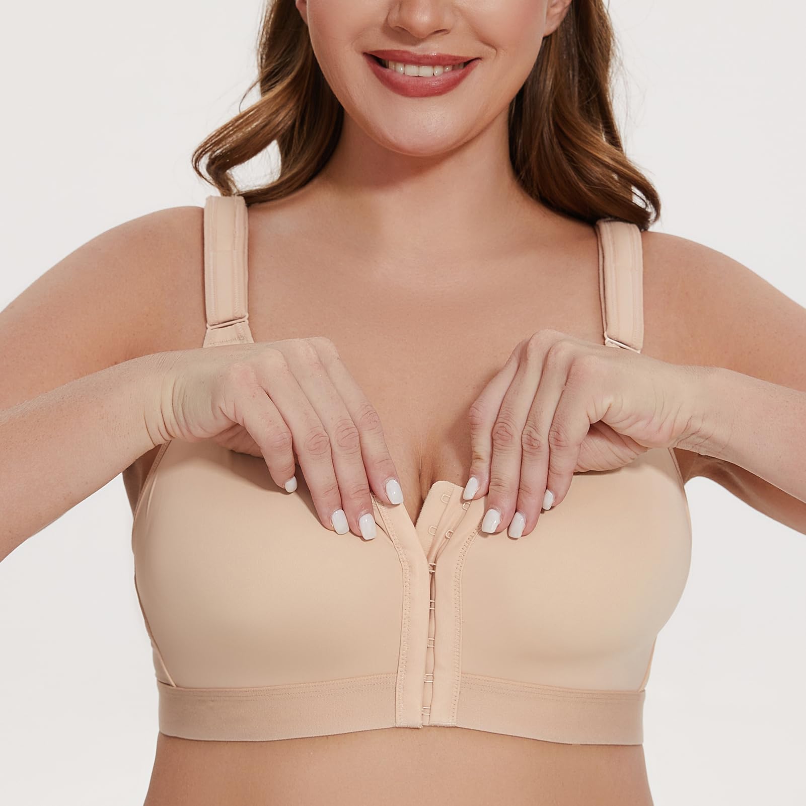 MELENECA Sujetador de Postura con Cierre Frontal para Mujer, sin Cables, poscirugía, Talla Grande