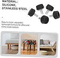 Vista 7 de DOITOOL 60 piezas de base de mesa con tornillos, extensores de altura de silla, patas ajustables para muebles, patas para armarios, niveladores