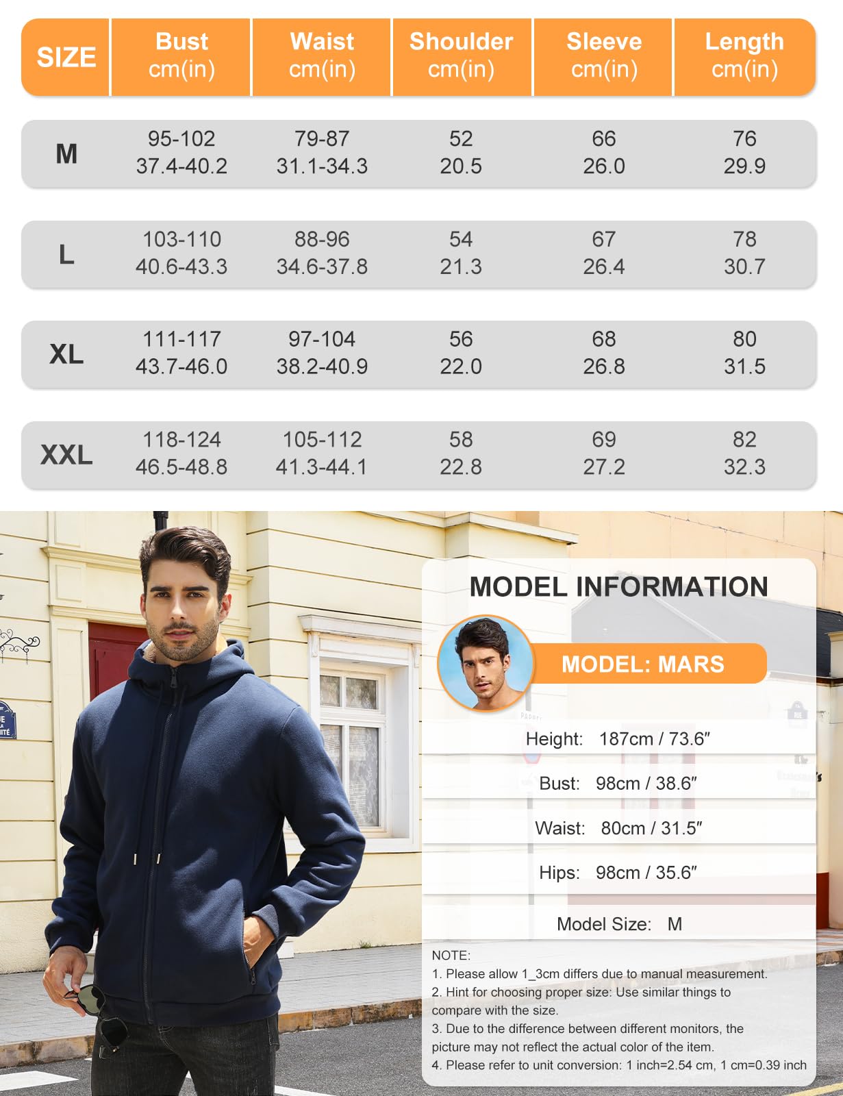 Sudadera con Capucha Hombre con Forro Polar Invierno Chaqueta Sudadera de Cremallera Completa Cómoda Manga Larga Informal Cálido Hoodie Abrigo con Bolsillo