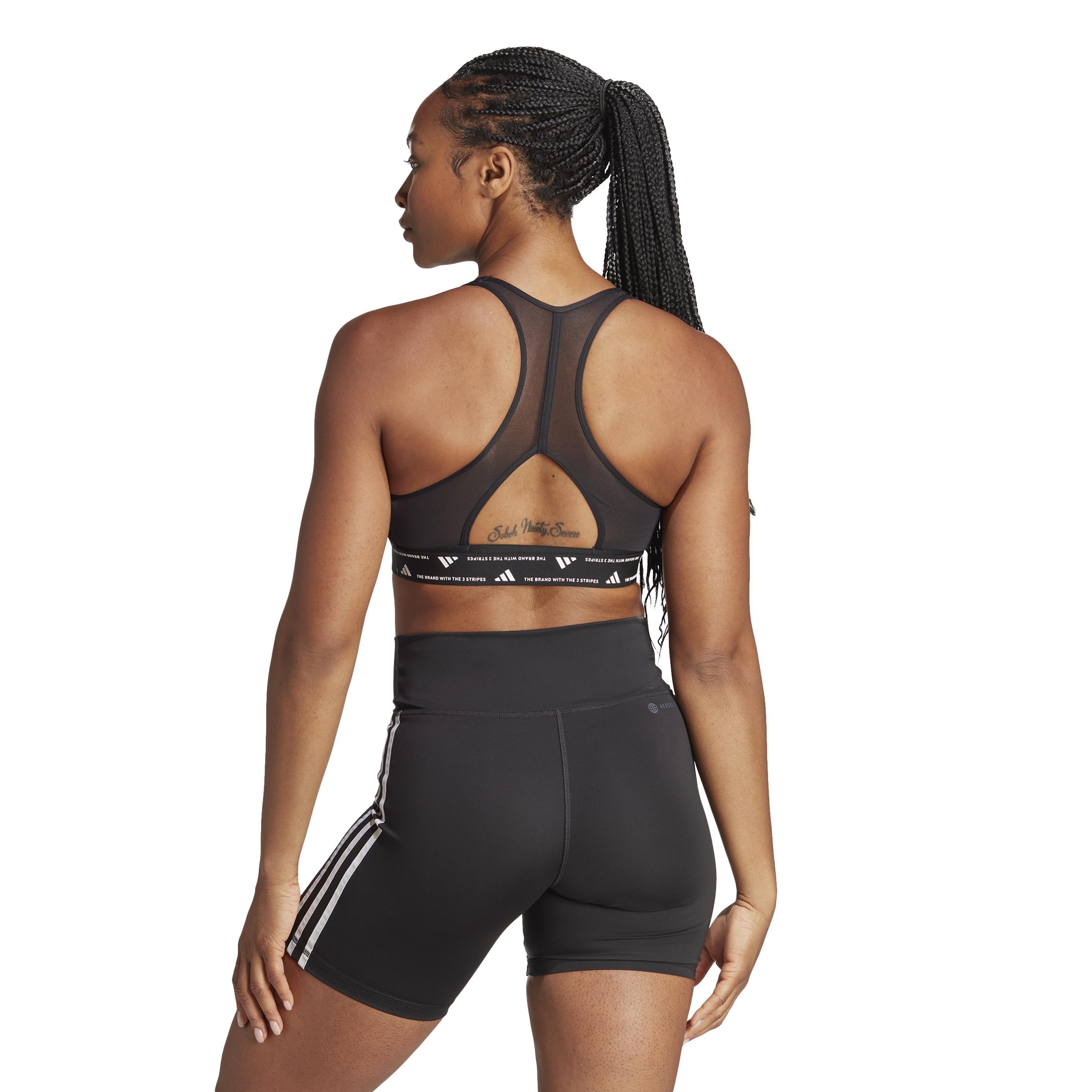 Adidas Powerreact Training Medium-Support 3-Stripes Bra Reggiseno Sportivo Donna (Pacco da 1)