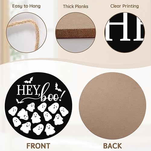 Miniatura 138 de Cartel divertido de No Soliciting para casa de 12 x 12 pulgadas, letreros de madera para puerta delantera, rústico, no solicitar, decoración Sin