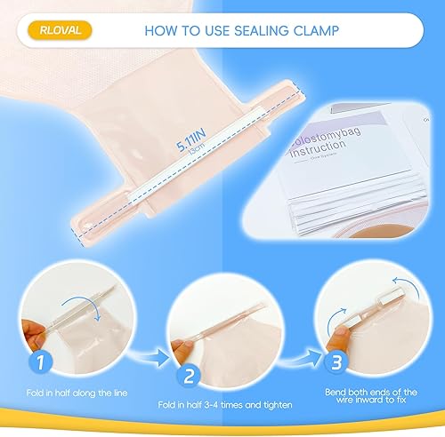 Miniatura 5 de 20 bolsas de colostomía, suministros de ostomía, bolsas drenables de una pieza, bolsa de ostomía hidrocoloide gruesa para cuidado del estoma de