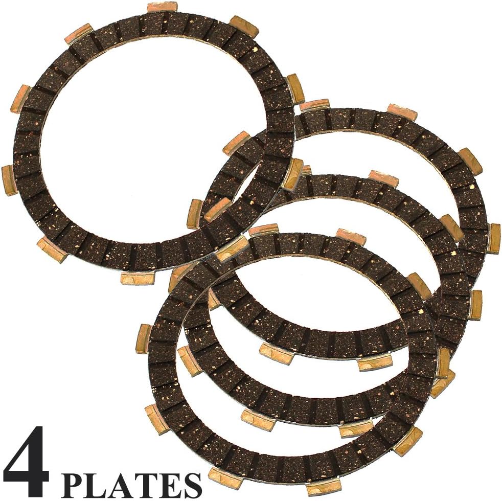 Caltric Clutch Friction Plate Compatible with Yamaha Xt125 Xt 125 Xt-125 1982 1983 4 Friction Plates