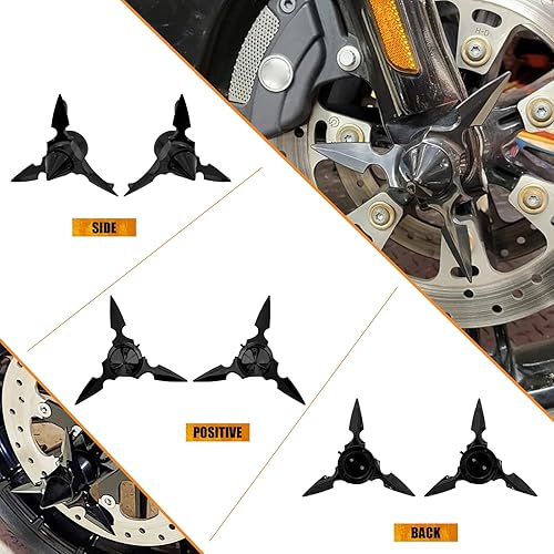 Miniatura 2 de HCmotorku Cubiertas de tuerca de eje delantero de motocicleta, tapa de plástico giratorio para Harley Touring Electra Road Street Glide Softail Dyna