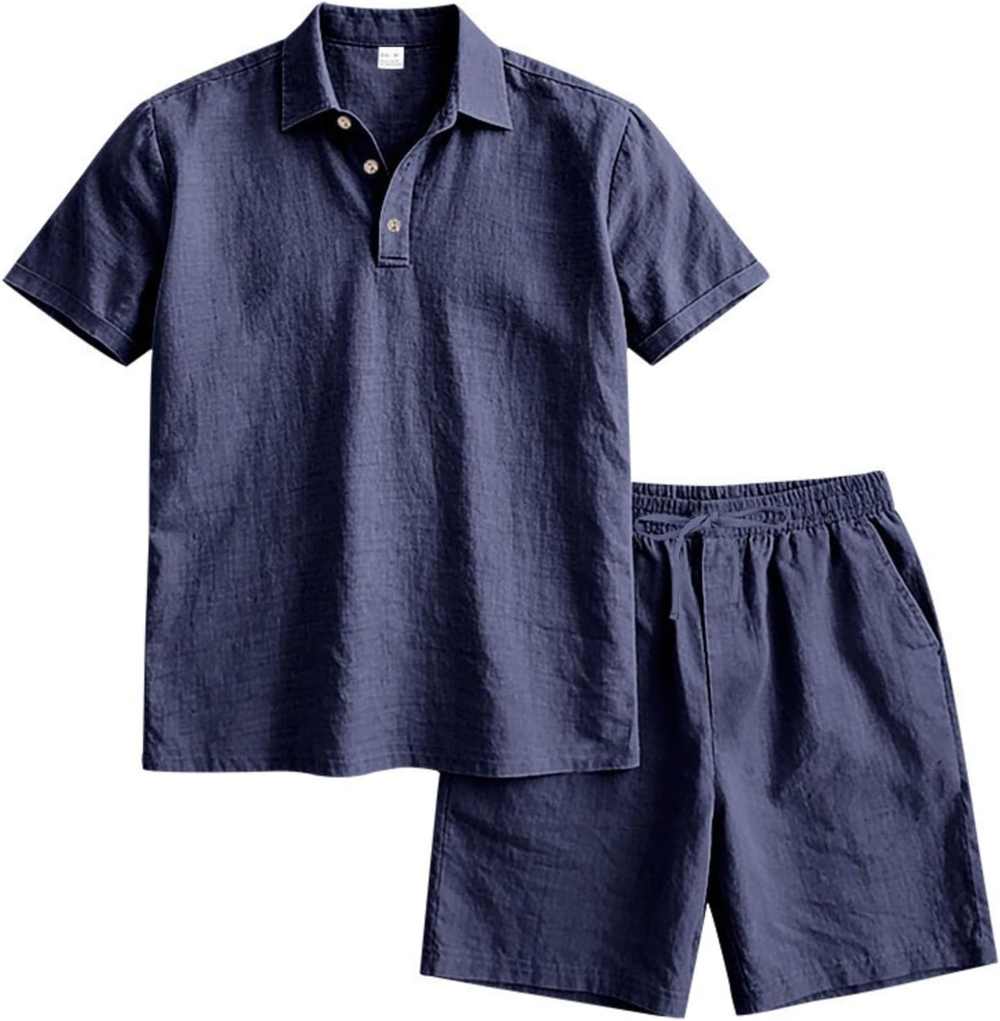 Men's Casual Outfits 2 Piece Sets Summer Heavyweight Short Sleeve T-Shirt and Shorts