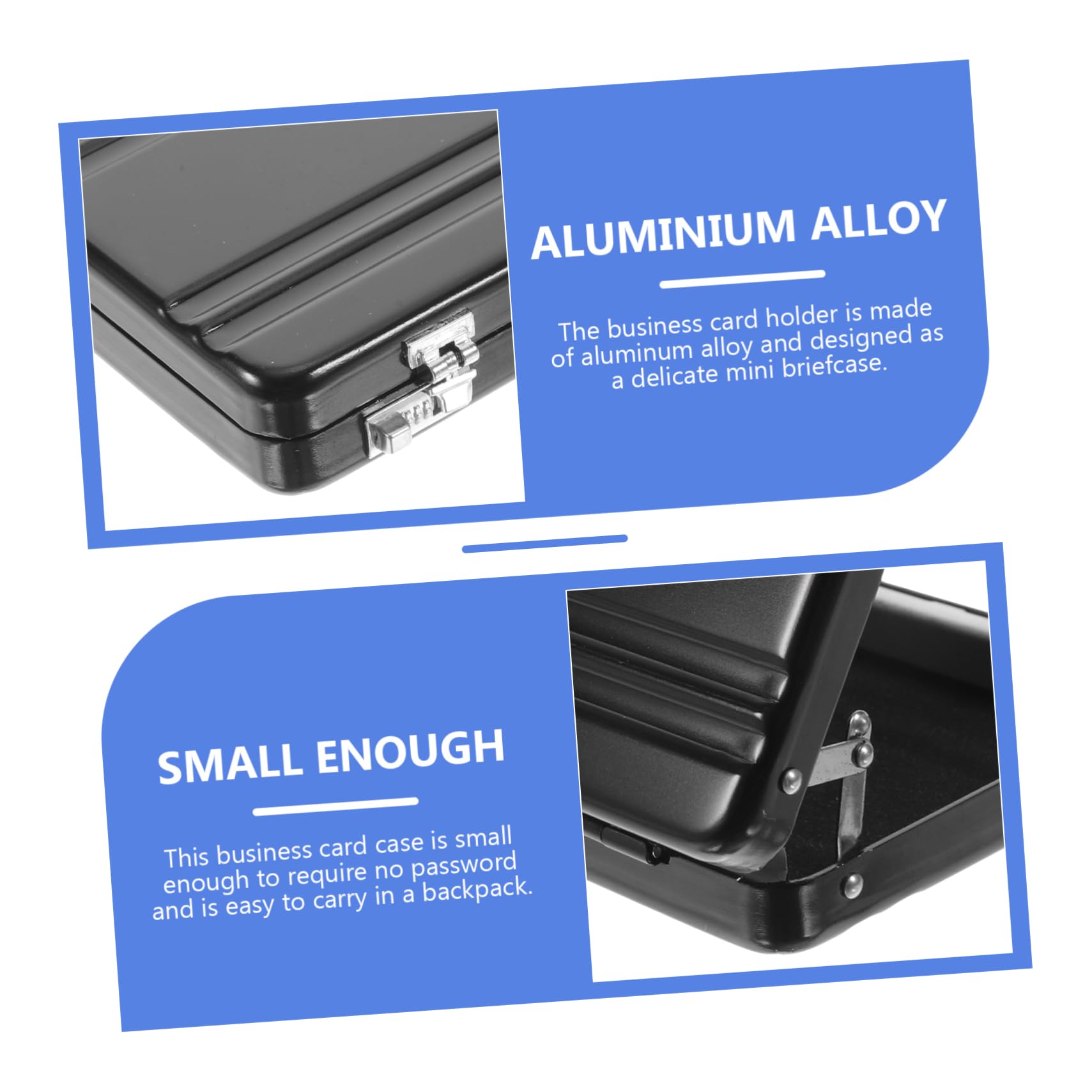 NUOBESTY 4 Piezas caso de la tarjeta de negocio tarjetero tarjetas visita tarjetero para tarjetas de visita mini containers tarjeta de crédito carteras para hombre tarjetas flash Metal mesa
