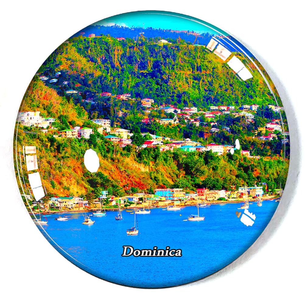 Dominica Fridge Magnet Refrigerator Freezer Magnet Souvenir Decoration Magnet Sticker Glass Crafts