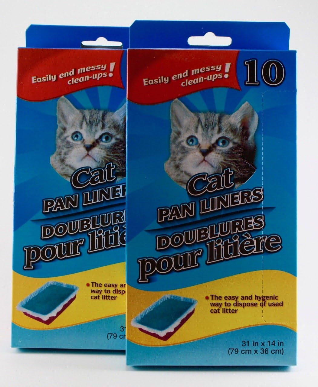 LARGE CAT LITTER PAN LINERS 2 Box MultiVALUPack 20 Total