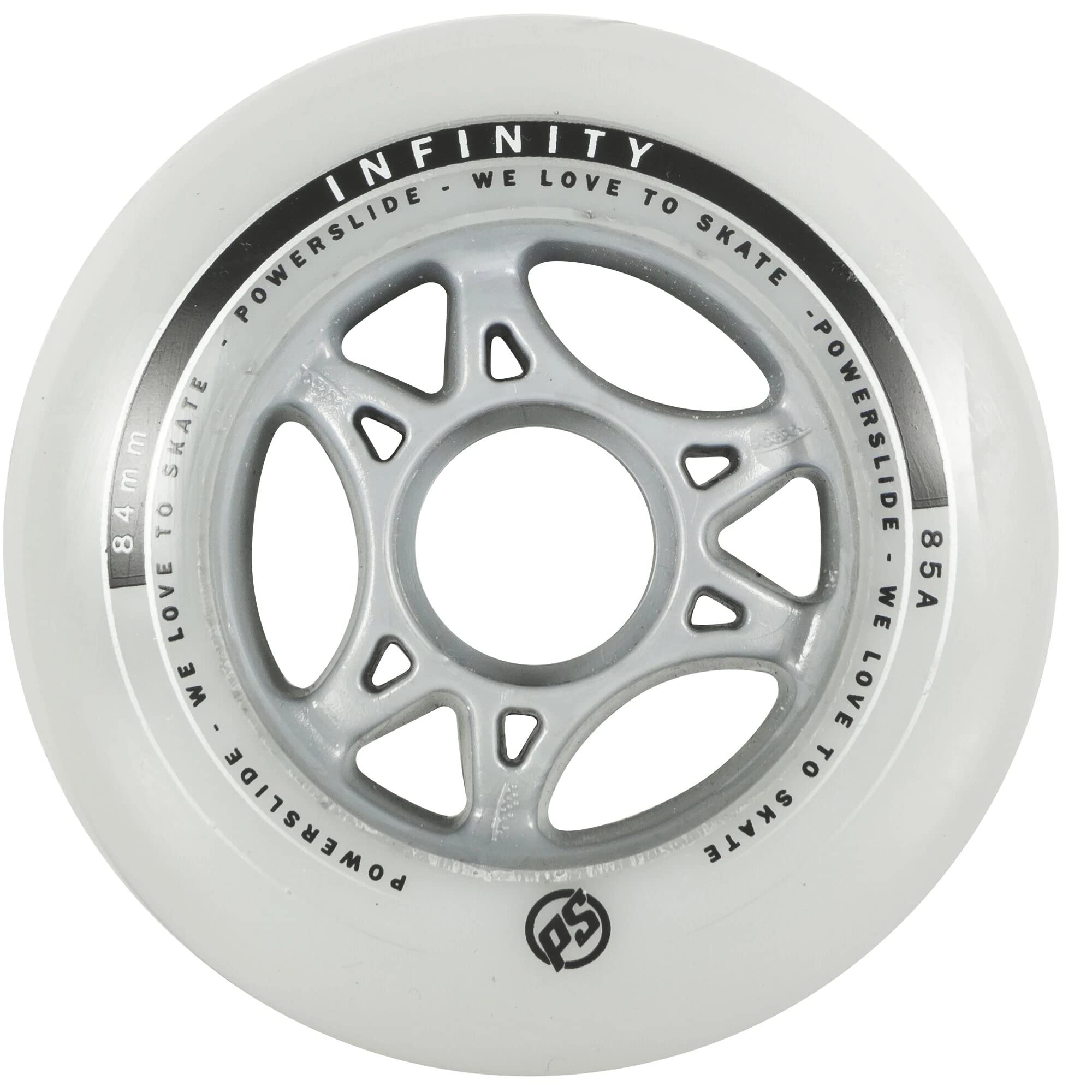 Powerslide 84mm 85a Infinity II Speedrolle klar-grau weiß, 84 mm