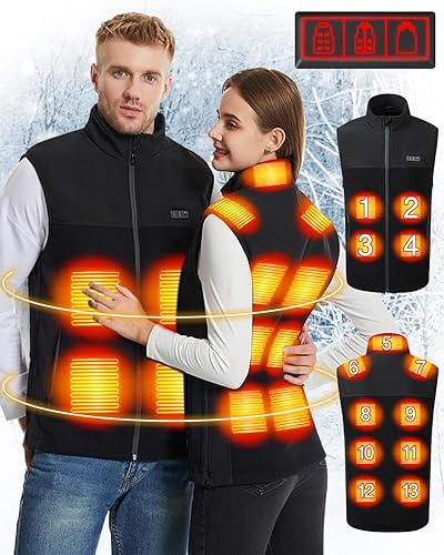 Miniatura 8 de Heated Vest for Men Women - Electric Heating Vest USB Warming Vest Rechargeable Heat Vest (No Battery, Fleece)