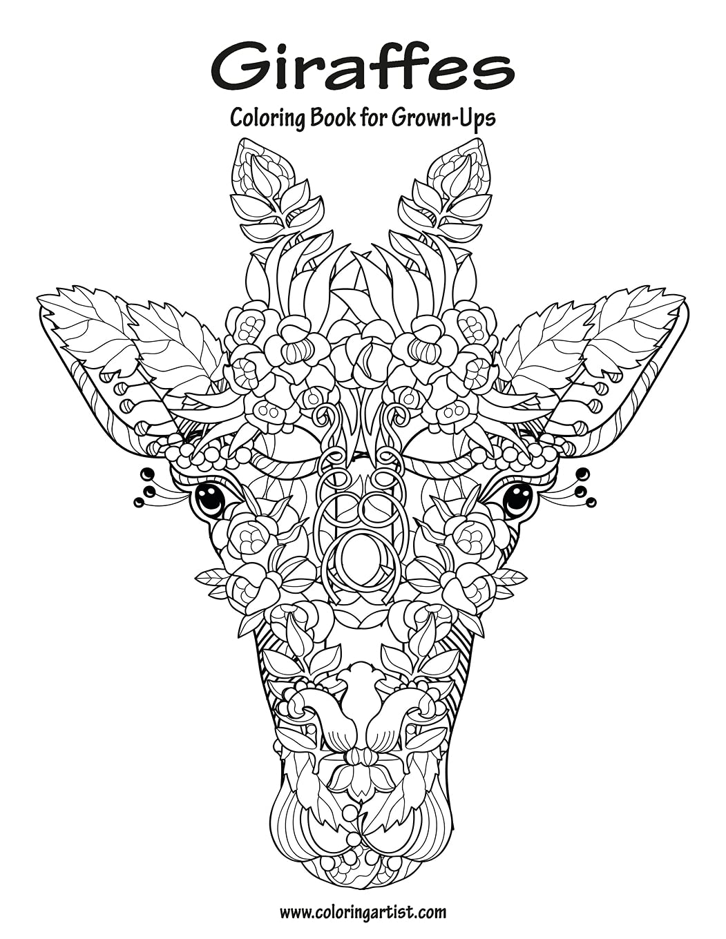 Giraffes Coloring Book for Grown-Ups 1: Volume 1