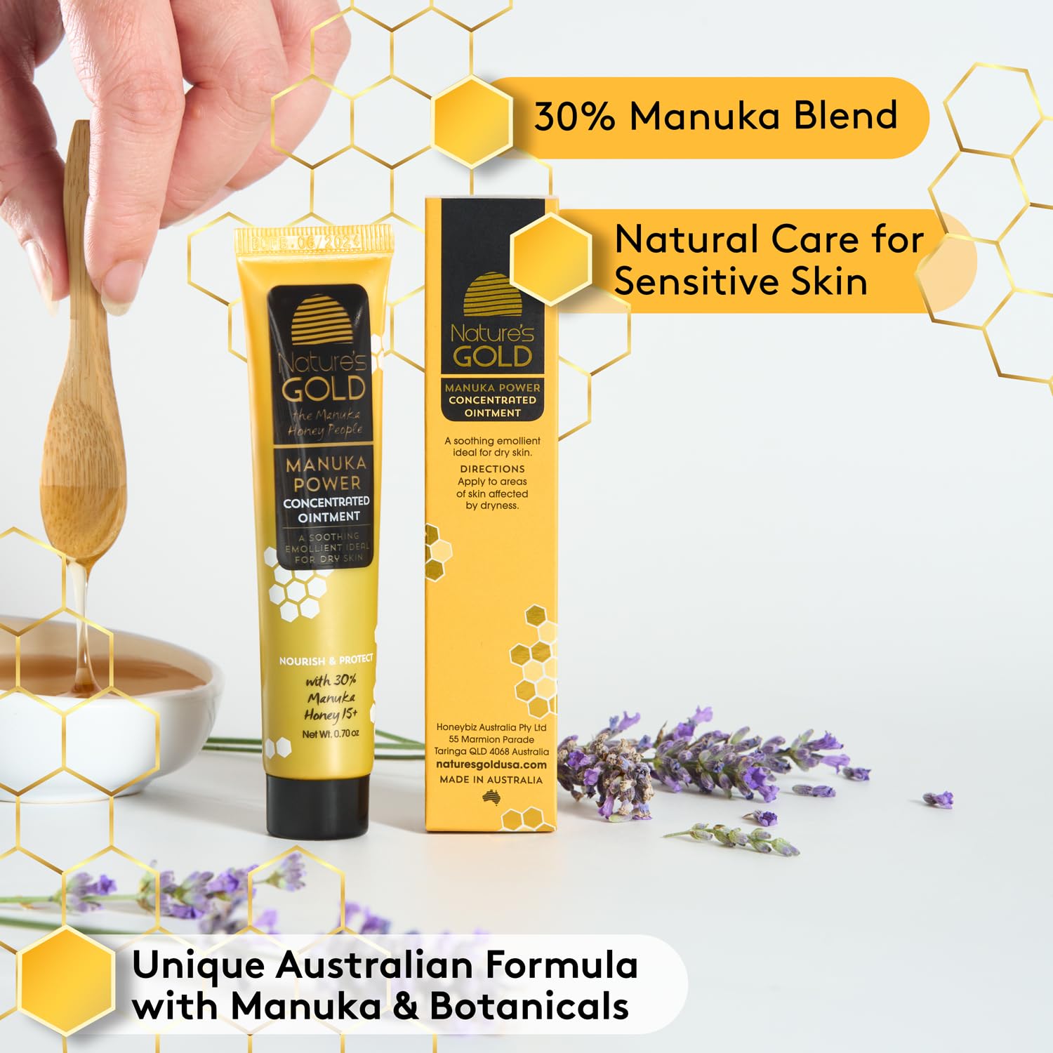 Nature's Gold Manuka Power Ointment – 30% Manuka Honey MGO 514+ | Deep Skin Hydration & Nourishment | for Dry and Sensitive Skin | 100% Natural Ingredients | 0.7oz — Amazon image 6
