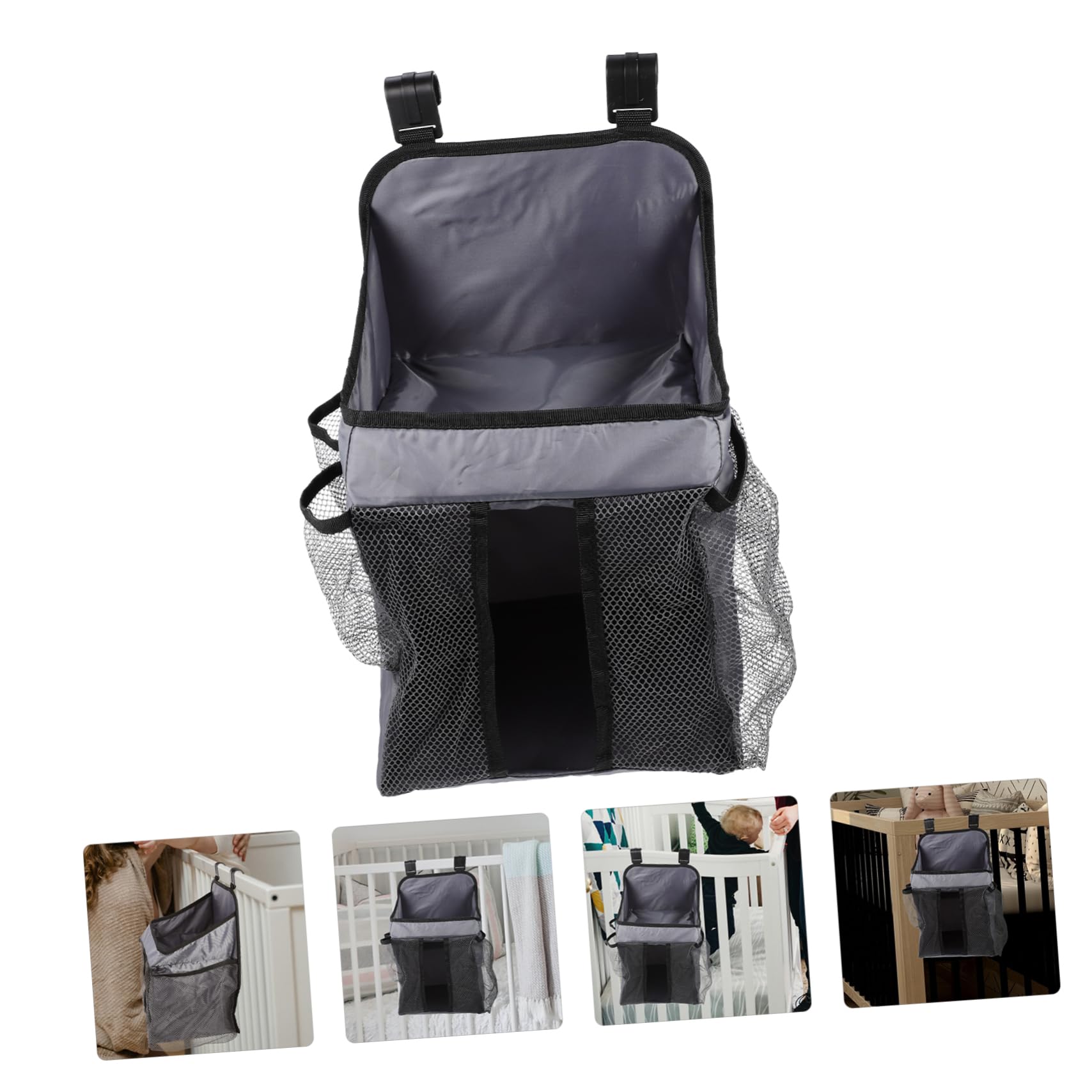 KOMBIUDA Bolsa de Pañales Organizadora Colgante Múltiples Bolsillos Apilador de Pañales para Cuna para Guardería y Hogar Resistente