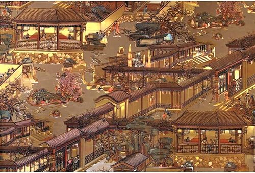 Juego de sierra de calar de madera con vista nocturna antigua (5001000150020003000400050006000 piezas)