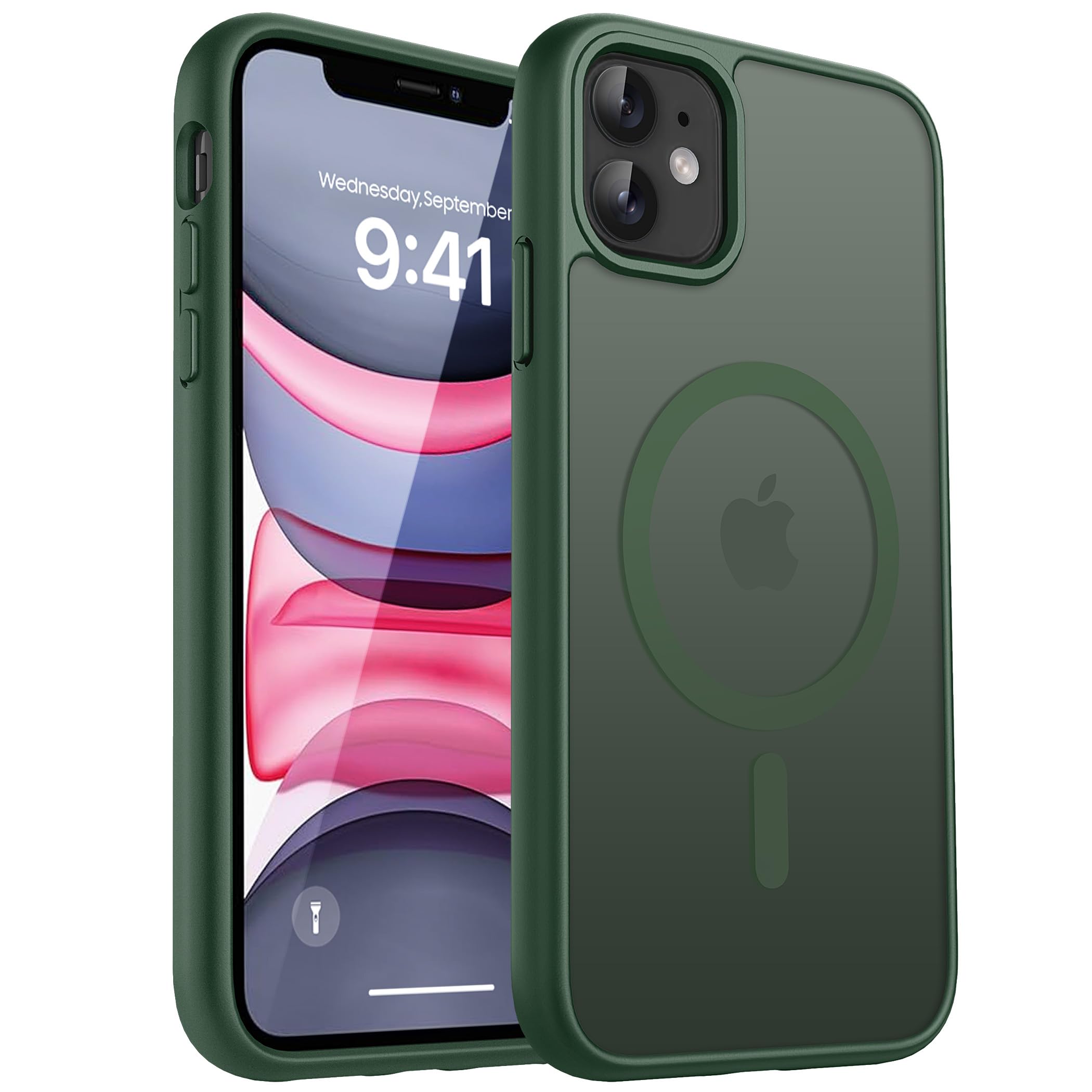 CACOE für Kameraschutzend, Kompatibel mit MagSafe, Stoßfest Kratzfest Magnetisch Rückseite Handyhülle für iPhone Case Transluzente