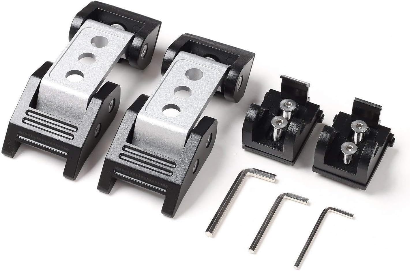 Silver Stainless Steel Latch Locking Hood Catch JKU Pair B Left Right 2 Pieces/Set HuaMao2019A08b1125