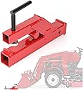 ECOTRIC Clamp On Trailer Hitch 2" Ball Mount Receiver Adapter Bucket Trailer Hitch Competible with Deere Bobcat Tractor Bucket Forklift