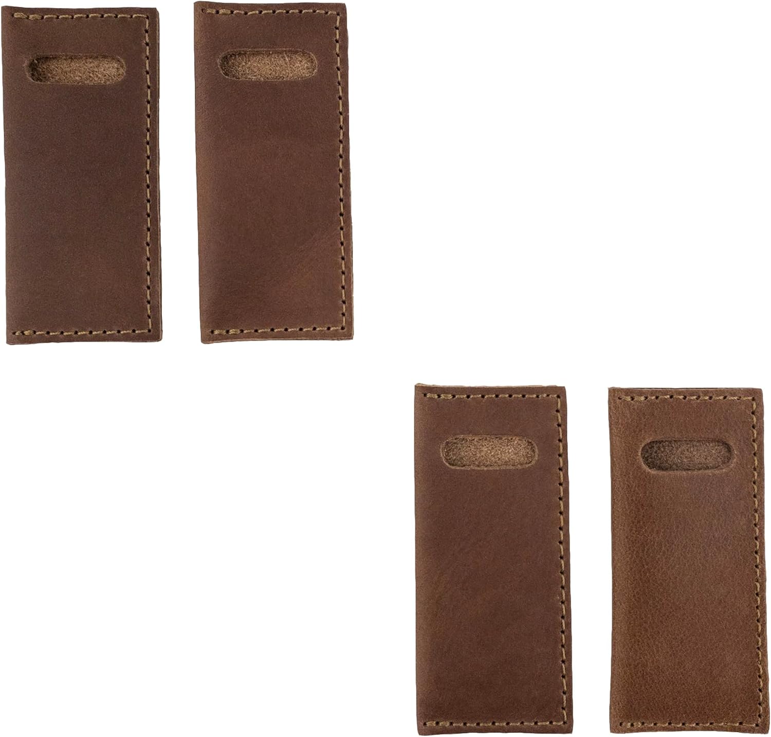 Hide & Drink, Set of 4 Tooth Pick Cases, Cooking Accessories, Full Grain Leather, Handmade, Single Malt Mahogany