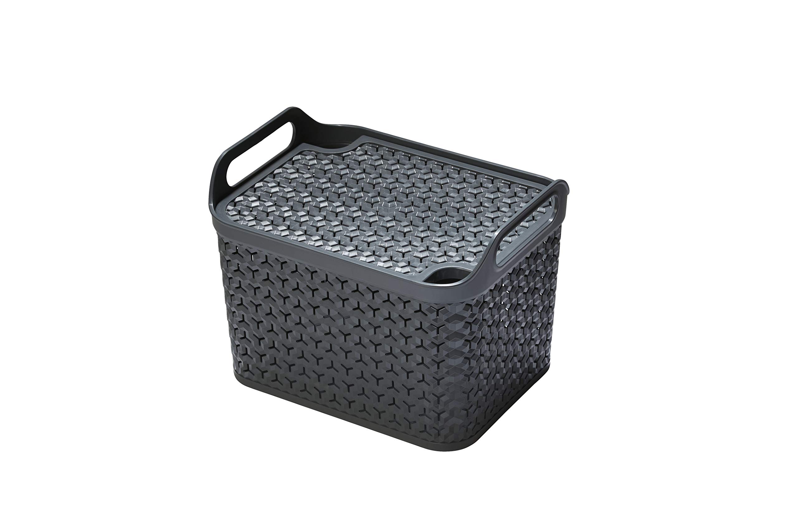 StrataMedium Urban Store Basket, Charcoal Grey Color, Made in UK