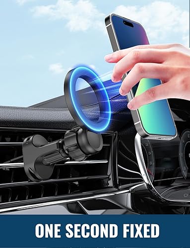 Miniatura 2 de Soporte magnético para teléfono para automóvil, soporte magnético para teléfono para ventilación de aire, soporte magnético para iPhone 16, 15, 14,