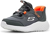Skechers Boys' Bounder Brisk-Burst Sneakers - Slip-On Air-Cooled Memory Foam Shoes for Active Toddlers