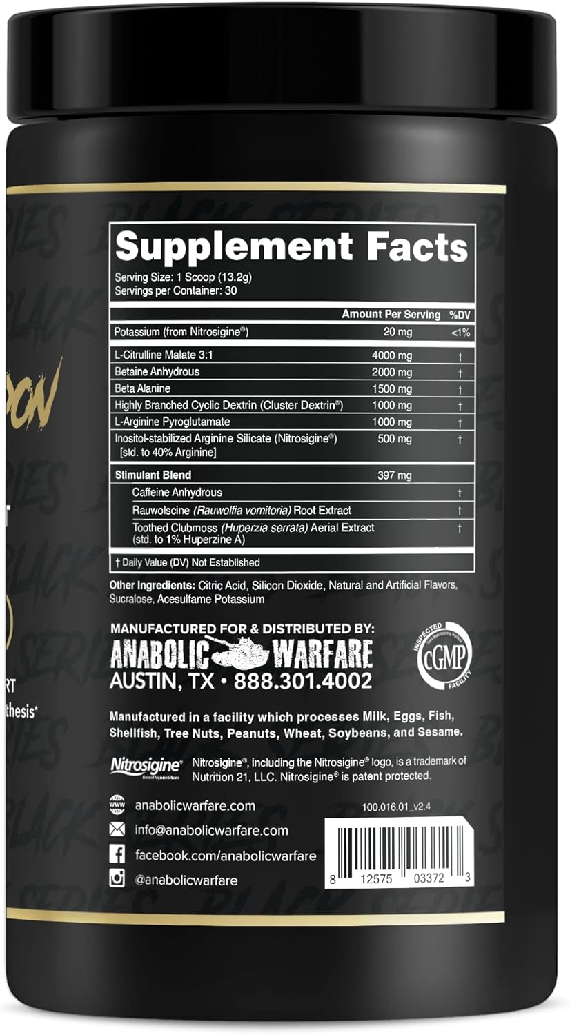 Anabolic Warfare Nuclear Armageddon Pre Workout Powder Pre-Workout for Men & Women with L-Citrulline, Beta Alanine Powder and Caffeine (Fruit Explosion - 30 Servings)