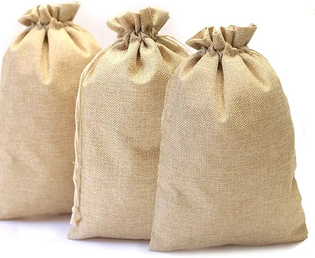 Sacchetti di Iuta 12 Pezzi 20x30 cm per Regali e Decorazioni