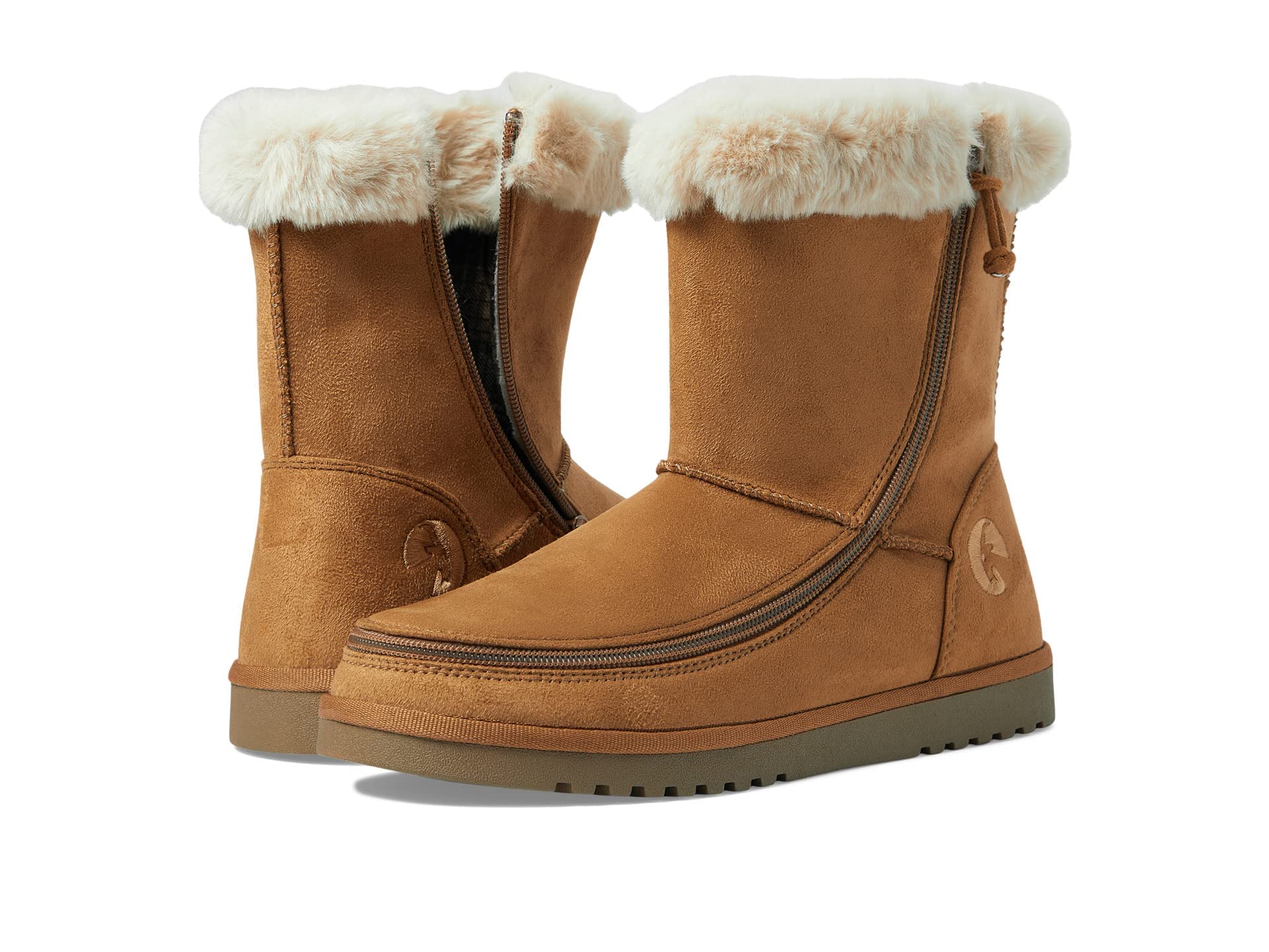 BILLY Footwear Cozy II Boots for Women Offers Man-Made Insole Round Toe Silhouette and Zippered Closure