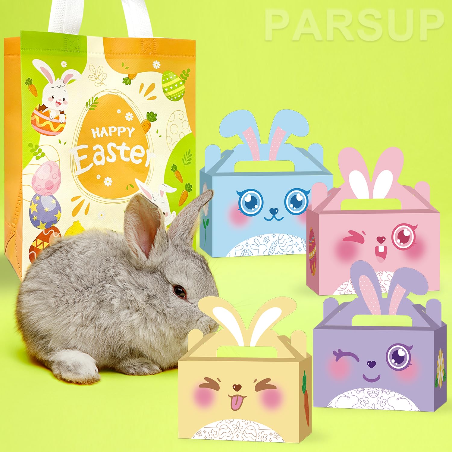 36 Oster-Leckerli-Boxen, 4 Designs, Aus Karton – Für Süßigkeiten, Kekse & Partygeschenke