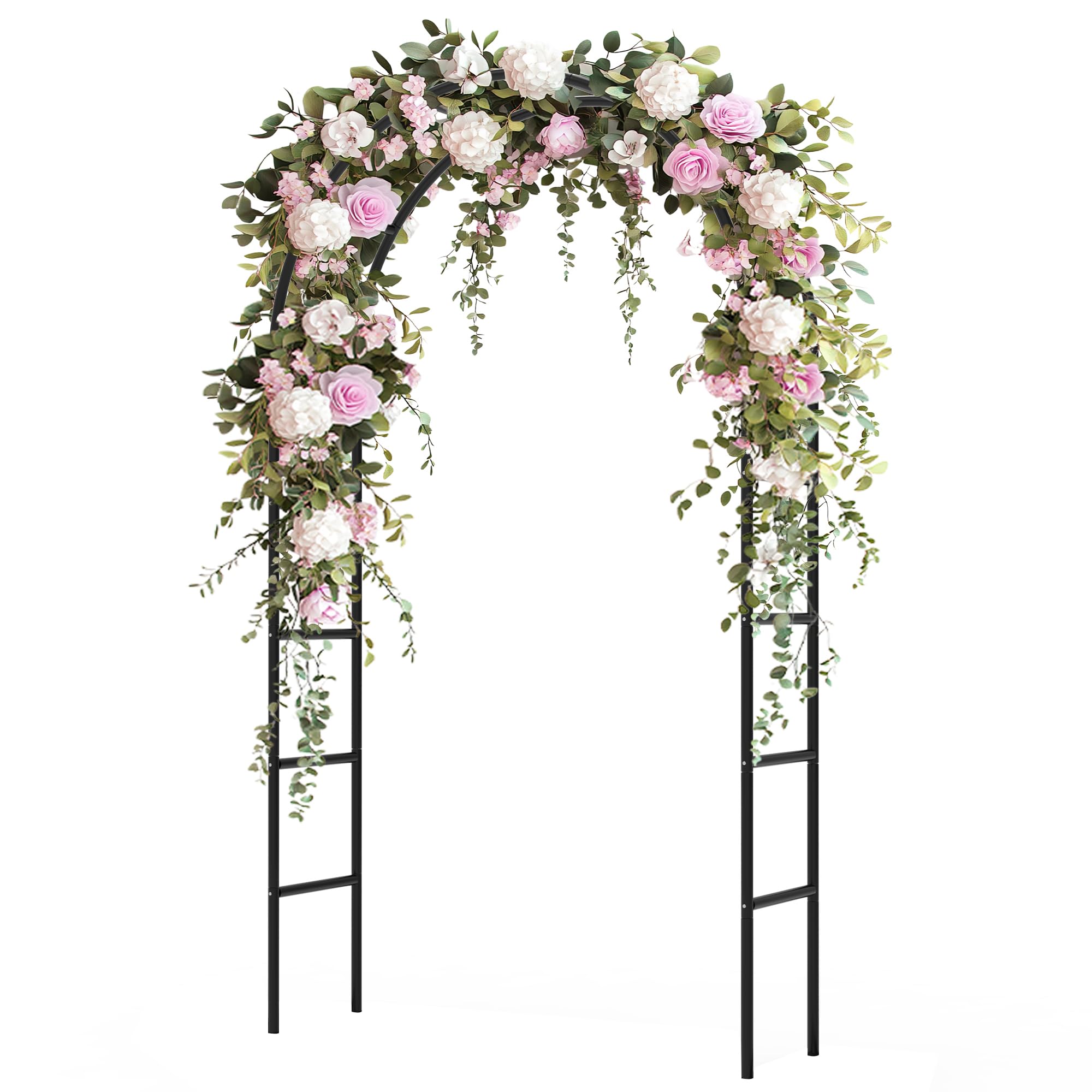 Photo 1 of Trellume Metal Garden Arch Trellis - Black, 94.5" H
