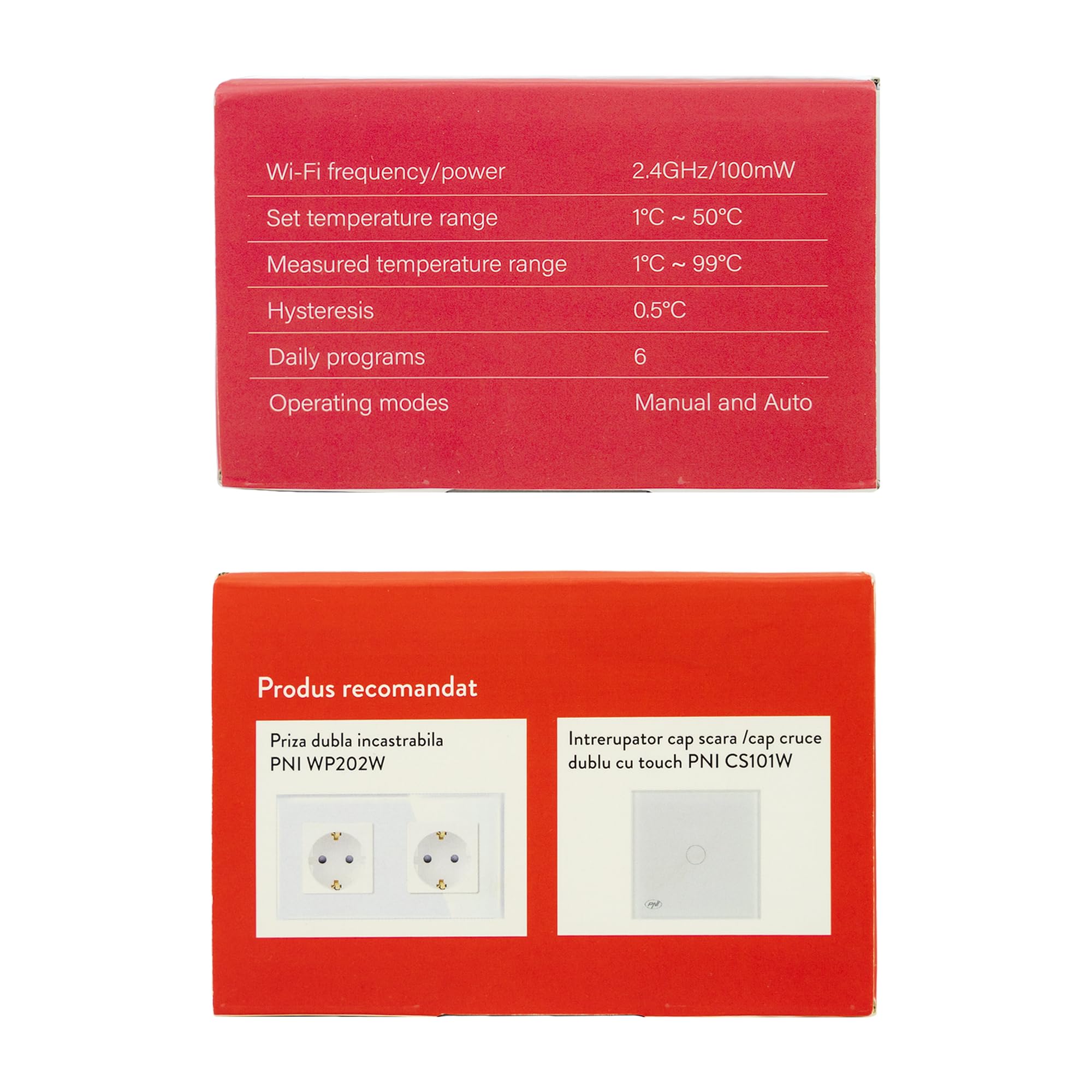 PNI Smart thermostat CT26W WiFi electric floor heating or pump group, floor sensor included, 10A, recessed mounting - Image 4