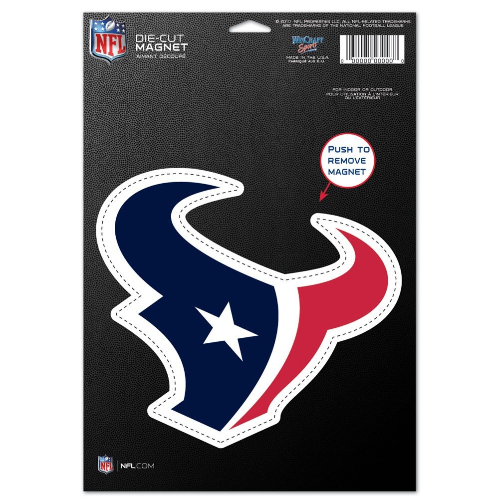 Aimant Houston Texans Wincraft découpé noir : décorez votre frigo ou bureau