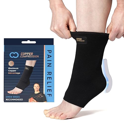 Copper Compression Achilles Support Sock – Silicone Gel Support for