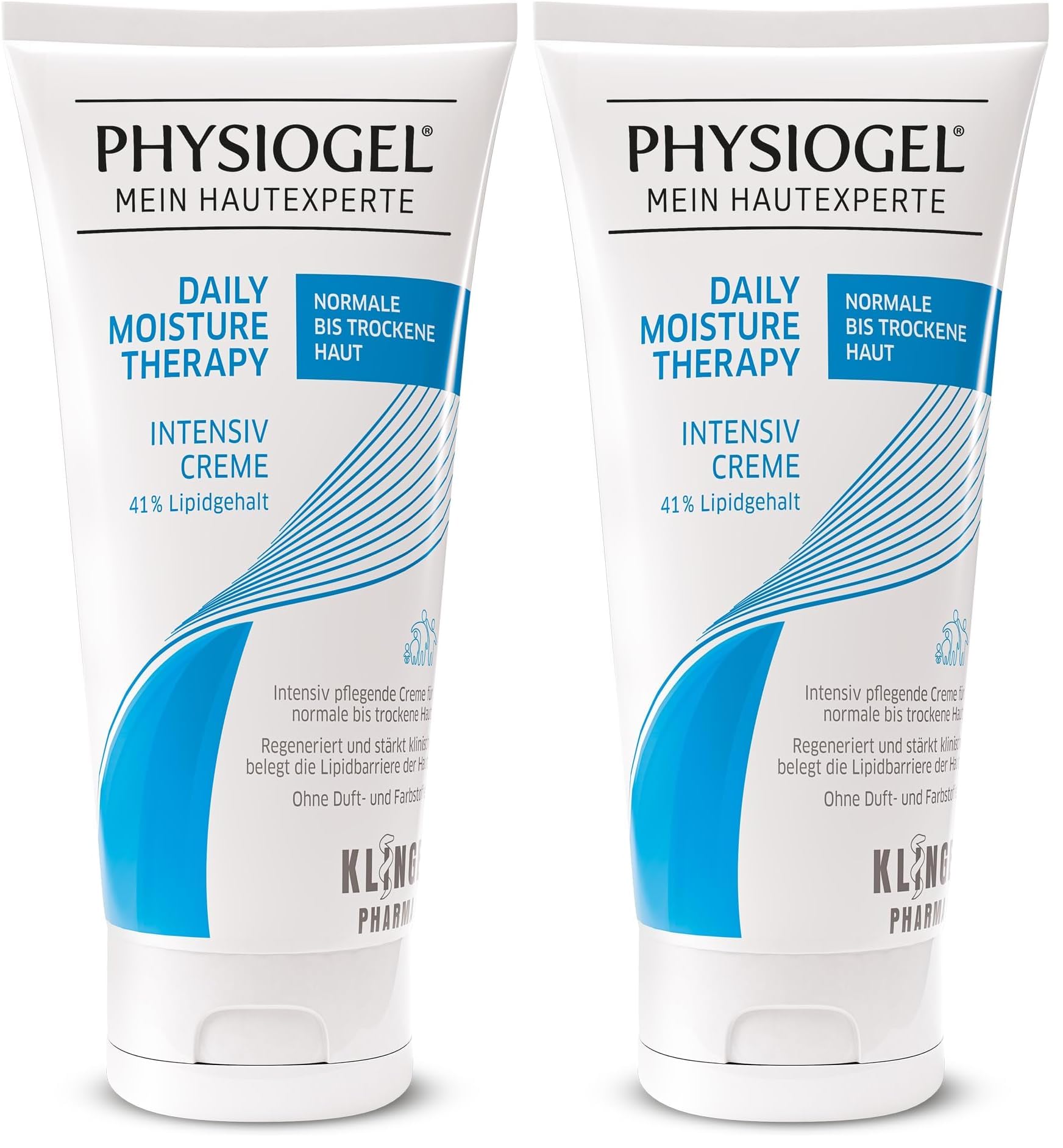 PHYSIOGEL Daily Moisture Therapy Intensiv Creme 150 ml - regenerierende Feuchtigkeitscreme für trockene Haut - Hautcreme spendet intensive Feuchtigkeit (Packung mit 2)