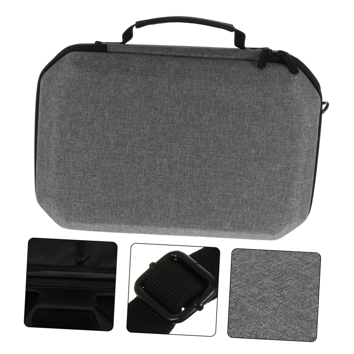 DOITOOL Bolsa De Eva para Gafas De Virtual Tela Oxford Gris Organizador Bolsa De Almacenamiento Eva Bolsa De Almacenamiento para Gafas De Virtual Poliéster