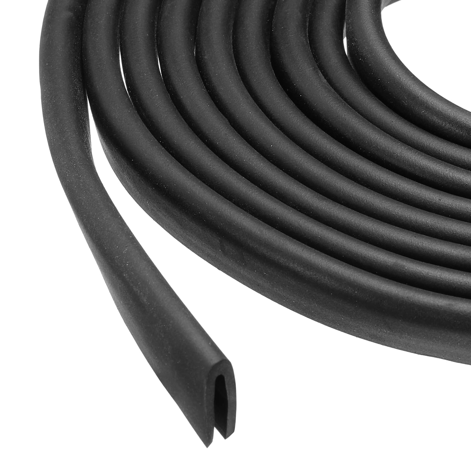 PATIKIL Rubber Edge Trim, 23ft x 5mm x 10mm U Channel Rubber Guard Seal Strip Protector Fit for 1mm Edge for Car Doors Hatches Sheet Metal Table Corners Steel Plates, Black โ image 1