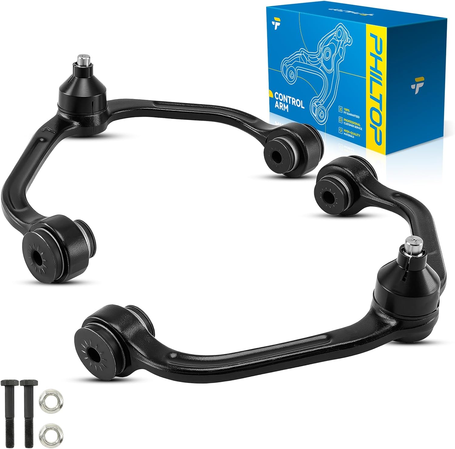 PHILTOP 2PCS Front Upper Control Arm and Ball Joint Assembly Compatible with Ford Ranger 1998-2011 Mazda B2300 B2500 B3000 B4000, RWD Only