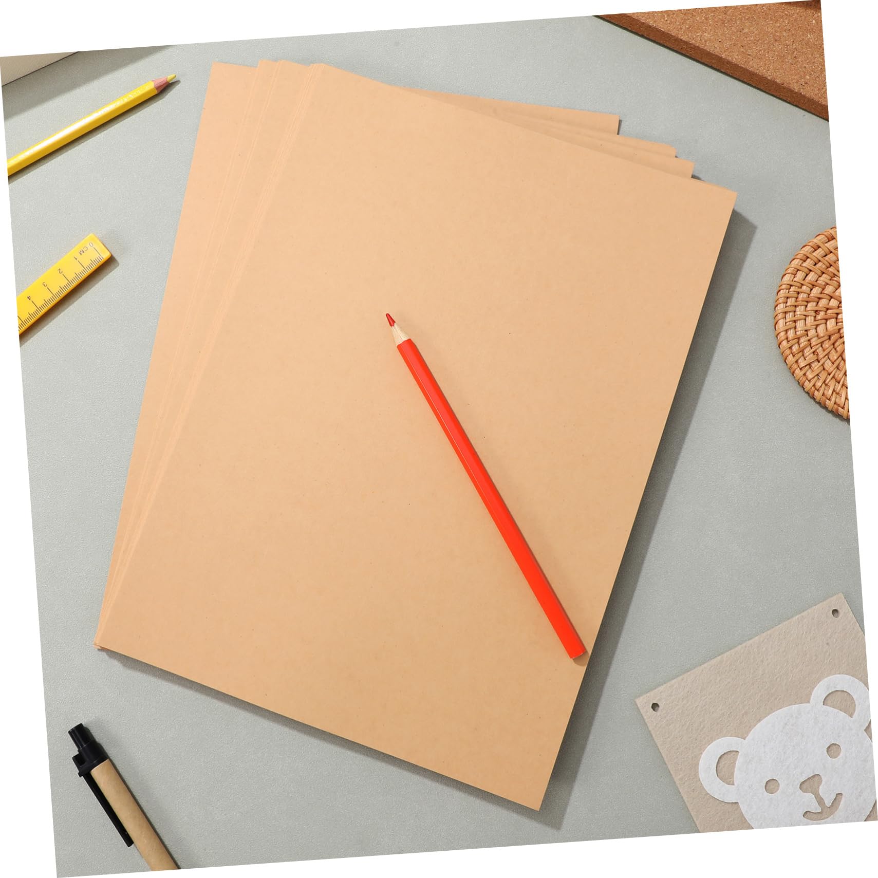 Lurrose 100pièces Papier Kraft Épais M² pour Scrapbooking Loisirs Créatifs et Projets Faits Main
